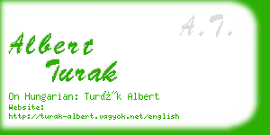 albert turak business card